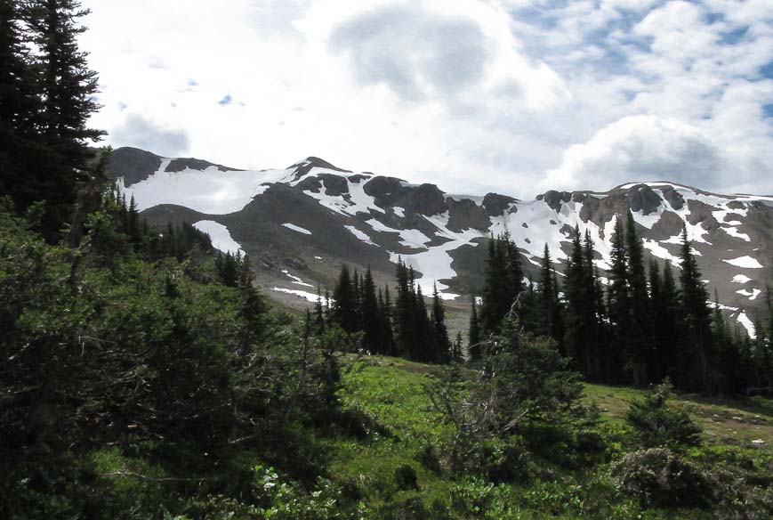 Lots of snow on nearby ridges