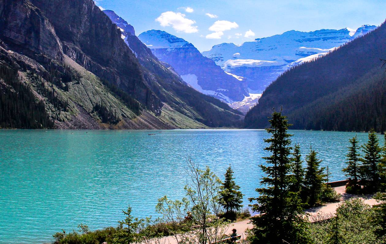 The Lake Agnes Tea House Trail starts by Lake Louise- a fun thing to do off the bike 