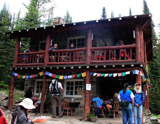 The Plain of Six Glaciers Teahouse5.5 km from the start