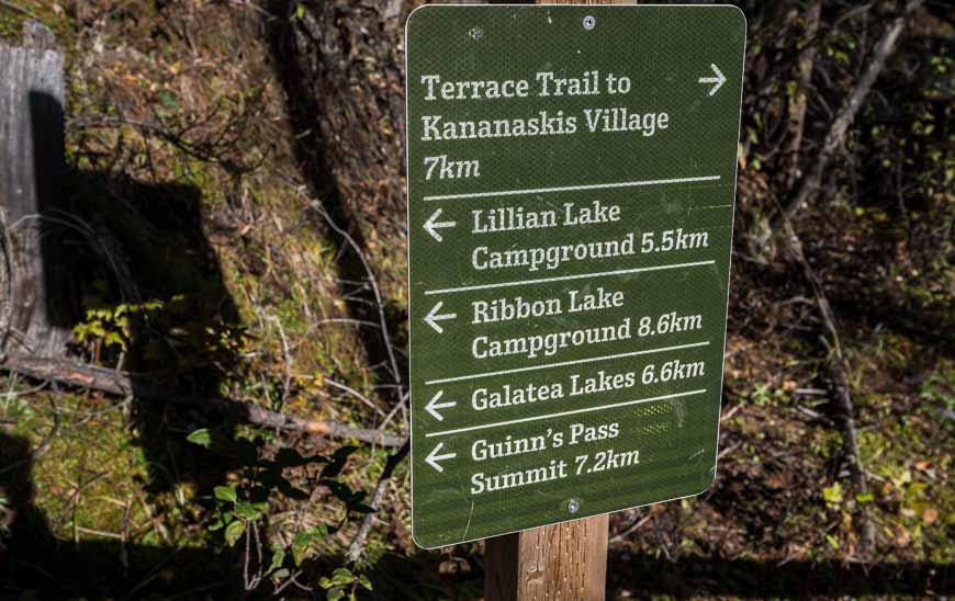 Mileage sign on the far side of the bridge