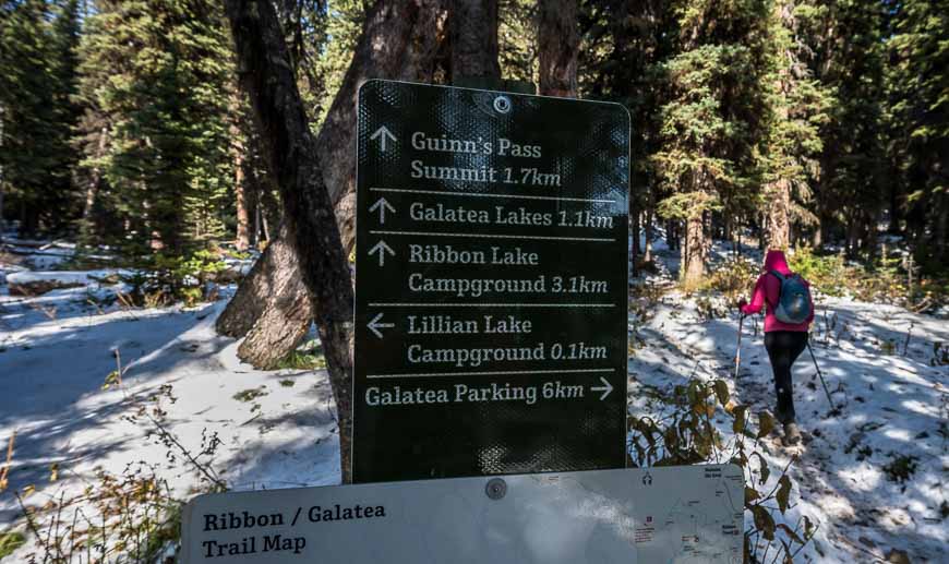 Look for trail signs at the far end of Lillian Lake