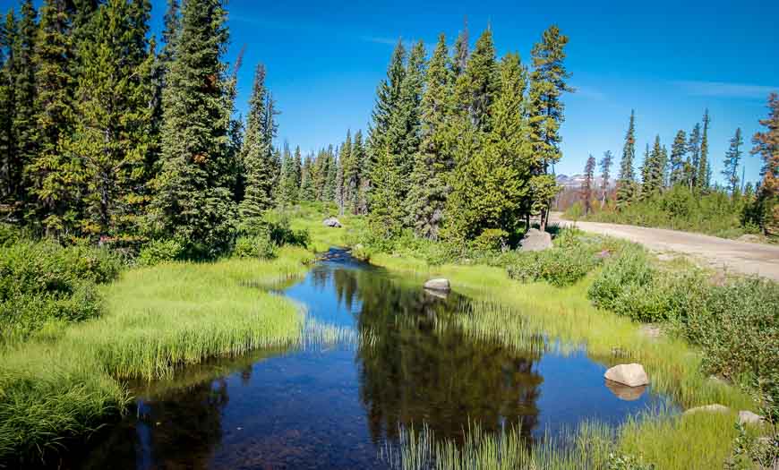 A pretty start as Highway 20 dirt to a dirt road