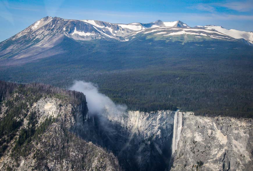 The falls in a magnificent setting