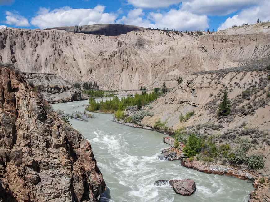 The fast moving Chilcotin River