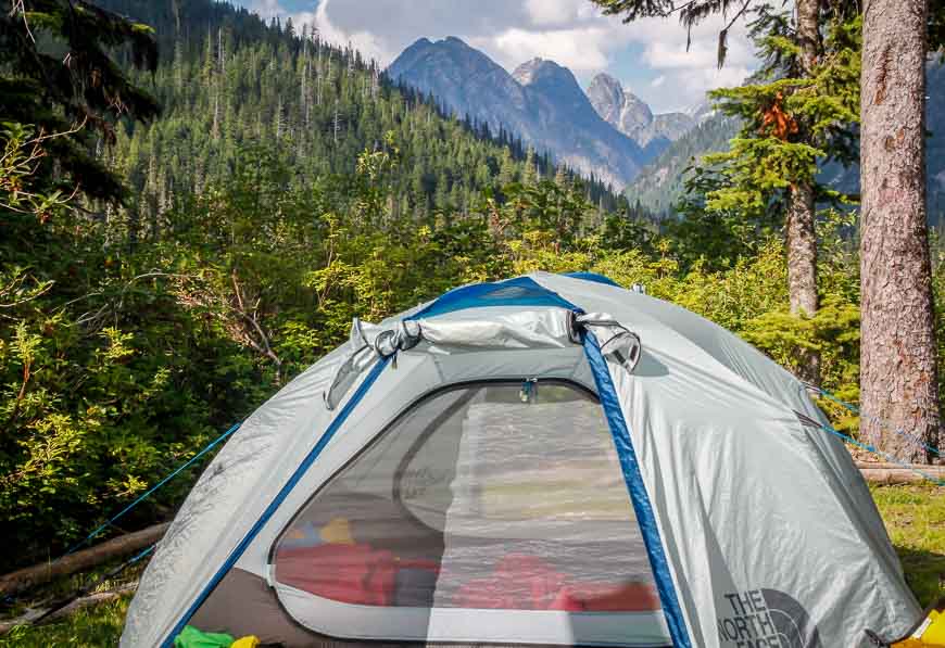 What a backdrop for a campsite