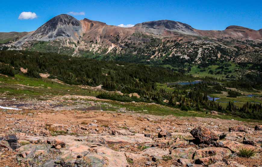 Stunning rainbow-coloured mountain views and not a soul around on the Rainbow Range Trail