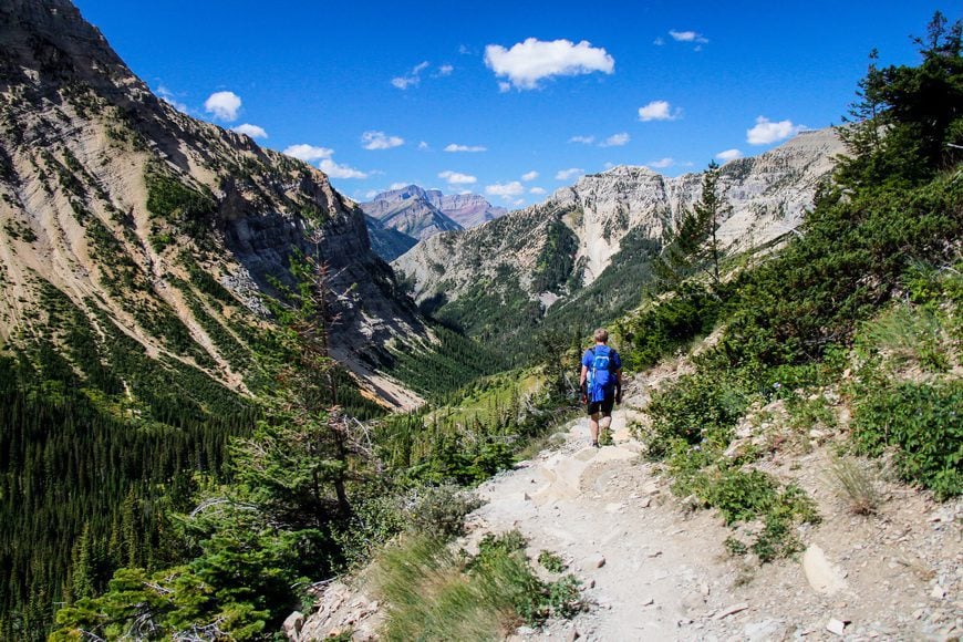 Heading back to the Crypt Lake trailhead