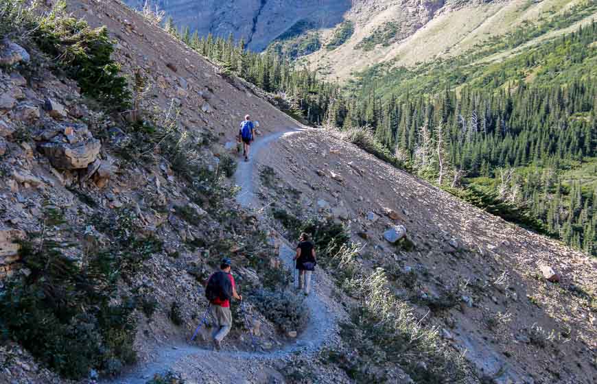 Lovely hiking on the way to Crypt Lake once you're above tree line