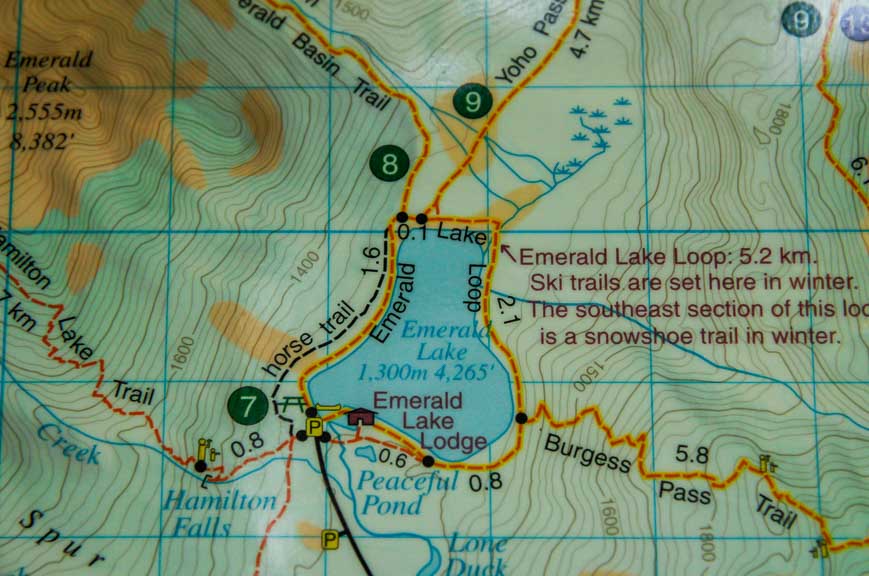 Emerald Lake Trail Map