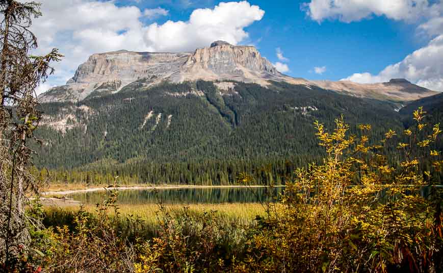 Views at the end of Emerald Lake