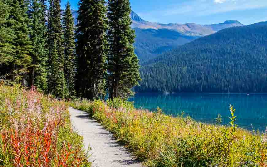 Trail along the west side of Emerald Lake