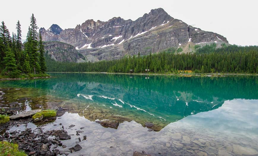 The hike to Lake Oesa starts along Lake O'Hara