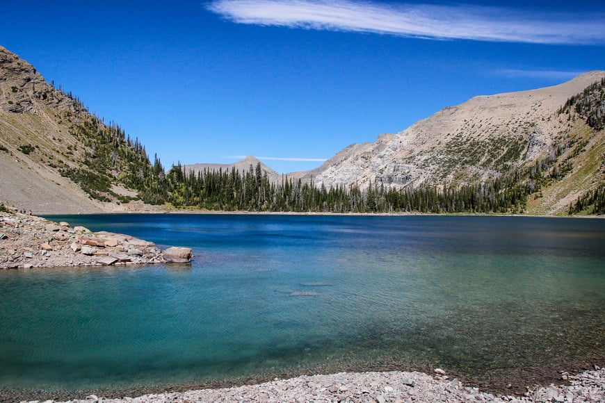 A view from the far end of Crypt Lake