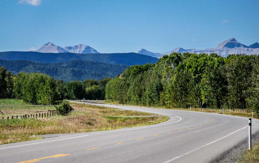 A section of Highway 546 near Turner Valley