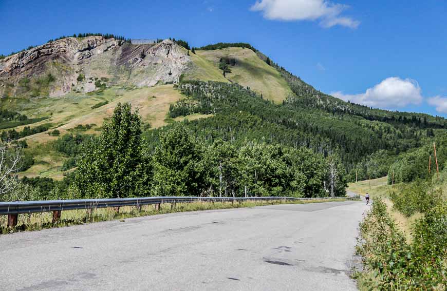 Gorgeous bike riding near the Sheep River Overlook