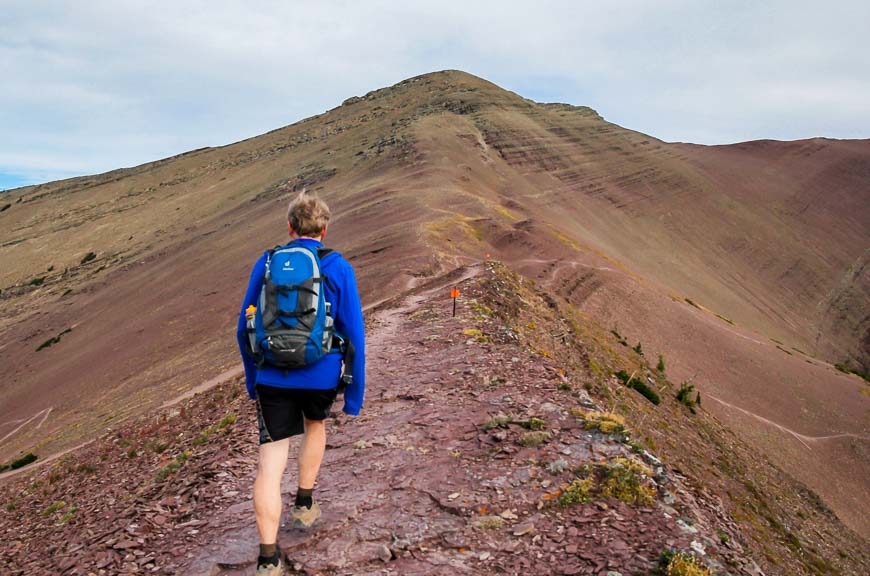 Walking the ridge through fabulous red rock