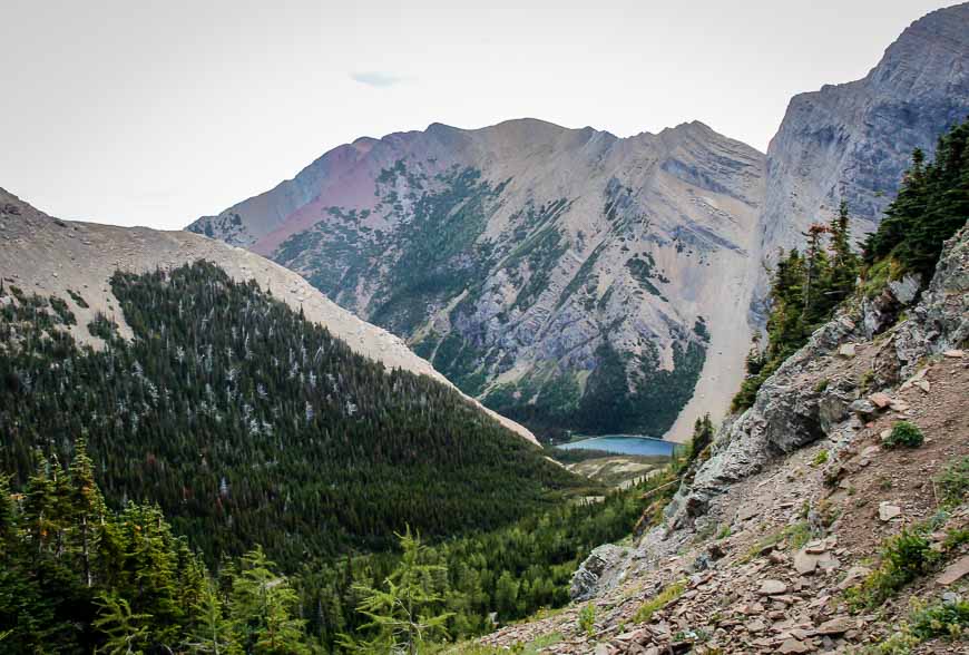 Hikes in Waterton include beautiful scenery on the way to Alderson Lake