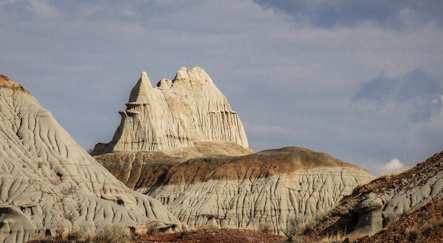 Hiking in Dinosaur Provincial Park is a good way to experience the badlands scenery