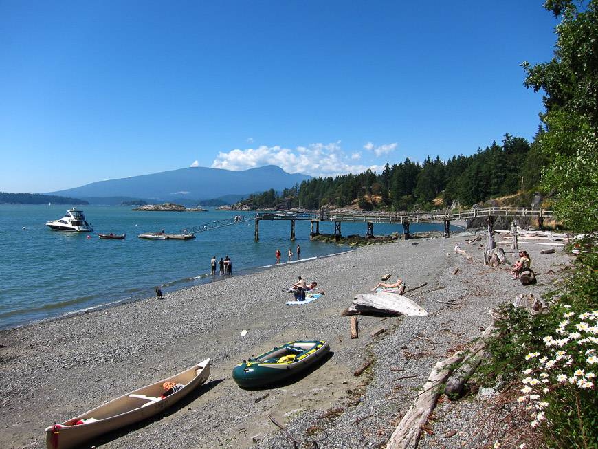 Check out both sandy and rocky beaches on the island