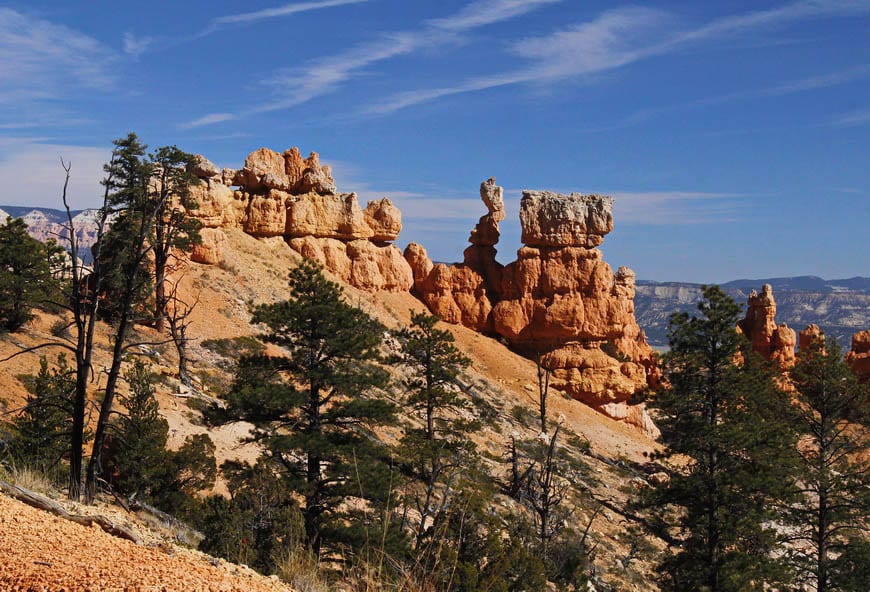 Greeted with this kind of scenery the minute we start the Fairyland Loop