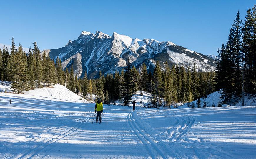 Such pretty skiing on the Cascade Fire Road when you're heading towards Lake Minnewanka