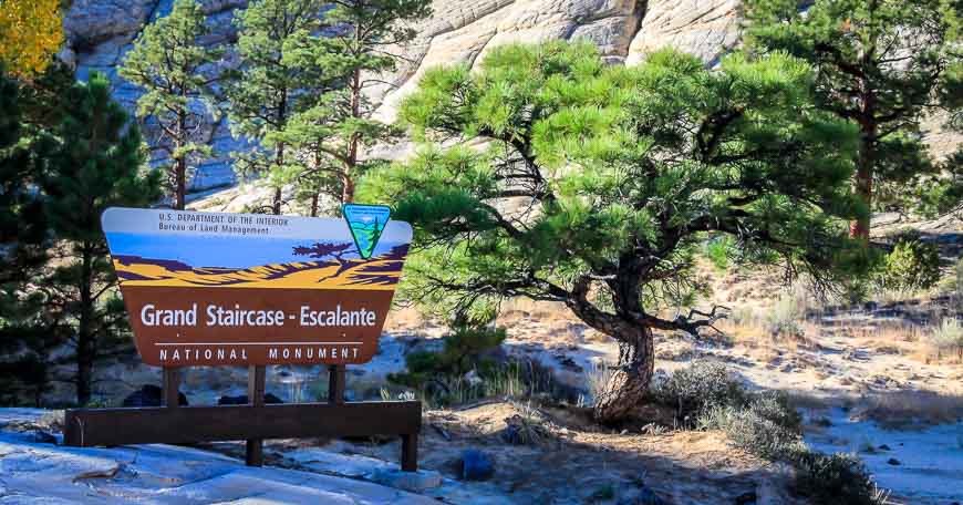 Welcome to Grand Staircase- Escalante sign