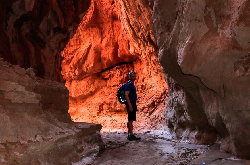 Inside the Cool Cave in Kodachrome Basin State Park