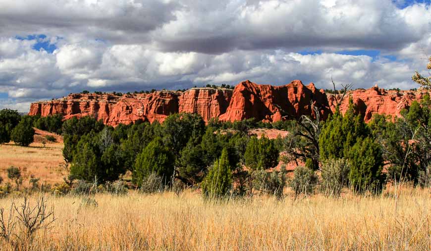 Big views and stormy skies in Kodachrome Basin State Park 