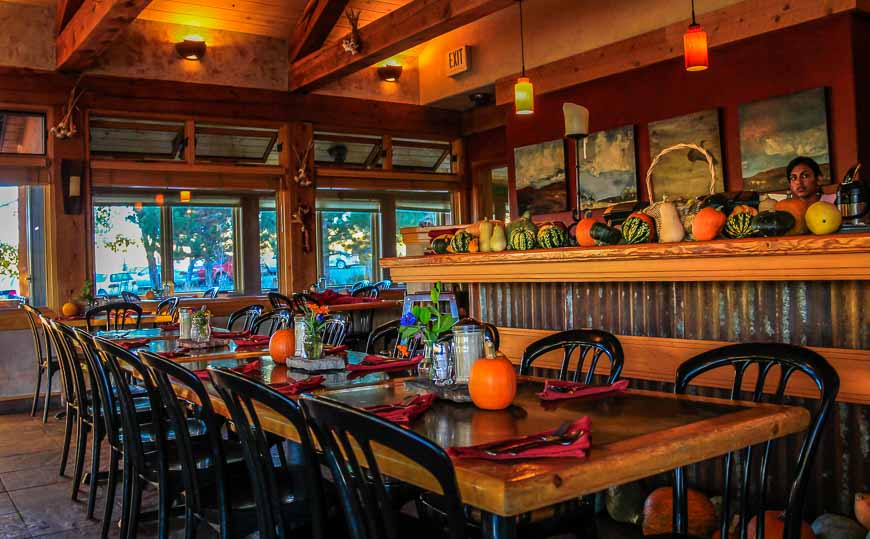 The interior of Hell's Backbone Grill in Boulder 