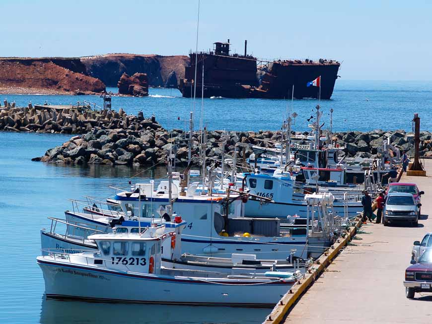 Fishing boats on the Magdalen Islands