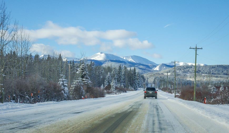 The mountains are beckoning on the way up to the West Bragg Creek Trailhead