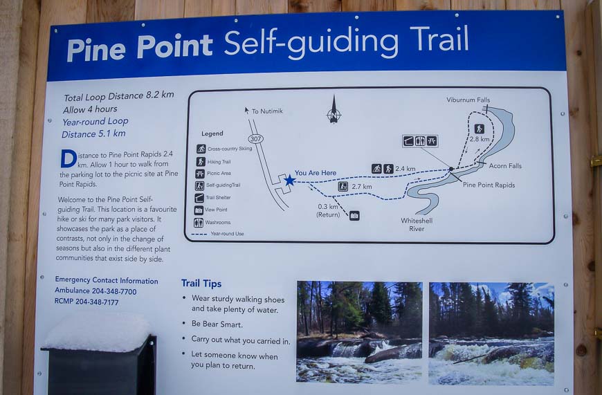 Map of the Pine Points Rapid Trail