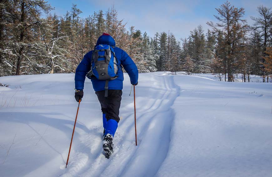 John skiing the Alf Hole - Goose Sanctuary trails in Whiteshell Provincial Park