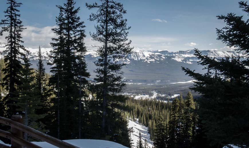 You can just see the Lake Louise ski resort from the Lake Agnes Teahouse