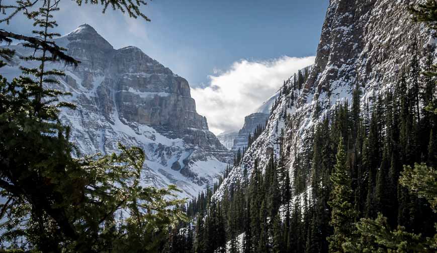 Spectacular mountain views along the trail