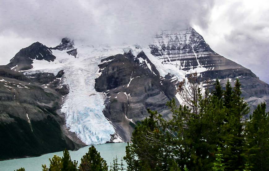 Mt Robson lost in the clouds