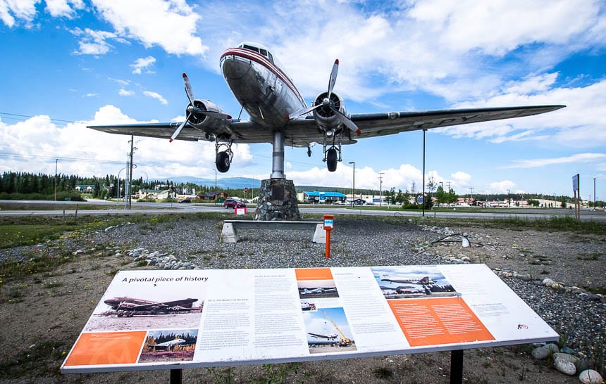 The largest weathervane in the world, a decommissioned DC-3 is in Whitehorse