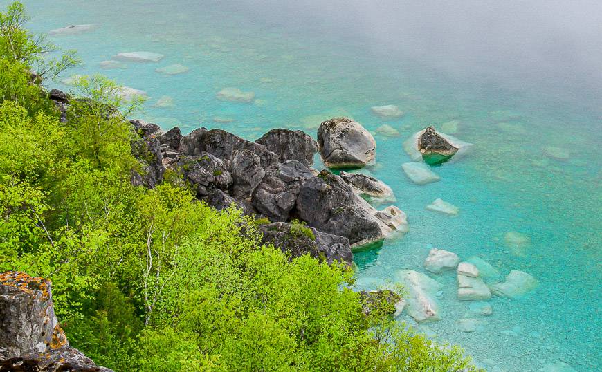 Hiking in Bruce Peninsula National Park and admiring the gorgeous waters of the Georgian Bay