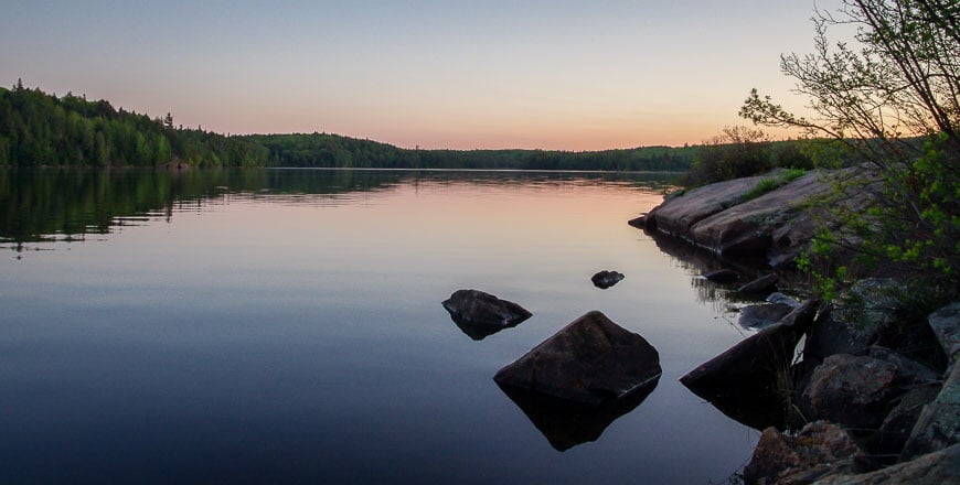 Calm waters and a beautiful sunset