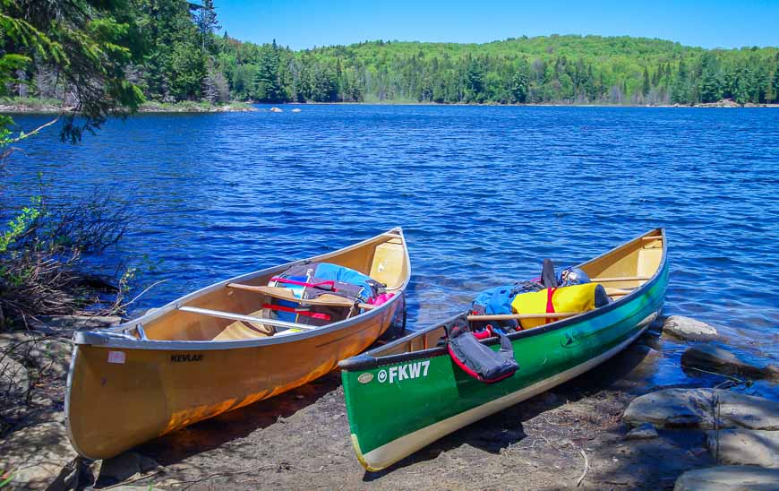 Canoeing in Algonquin Park and the water really is this blue