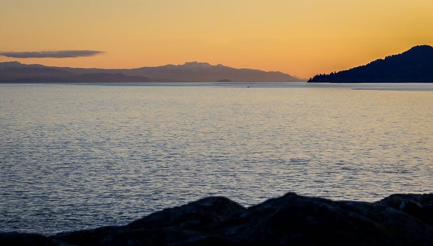 Fading light over Texada Island