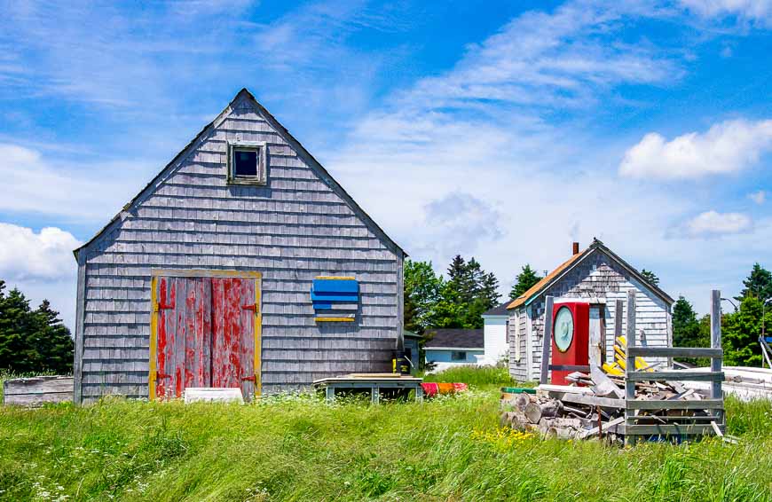 Colourful fishing shacks and cottages