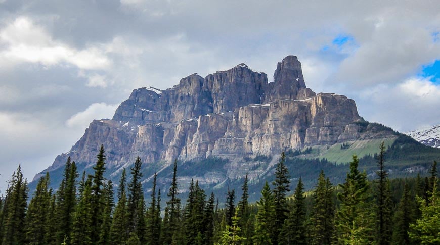 You can't miss Castle Mountain on the Trans-Canada Highway