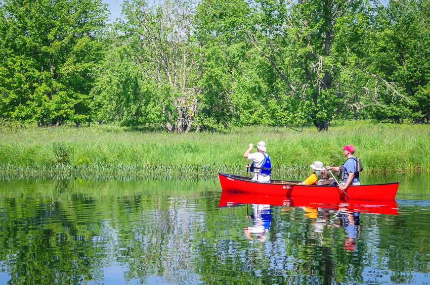 Paddling the calm waters of the Mersey River