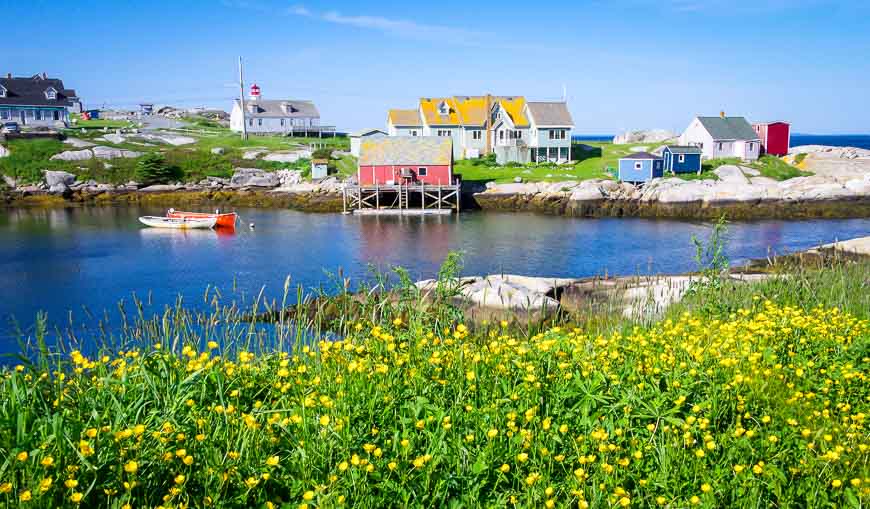 The view of Peggys Cove from Peggys Cove B&B - a place I highly recommend