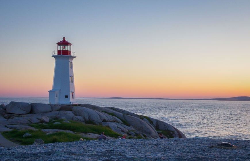 Beautiful sunset in Peggy's Cove