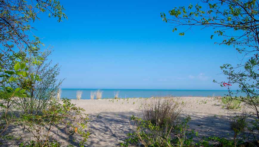 One of the beaches in Point Pelee National Park