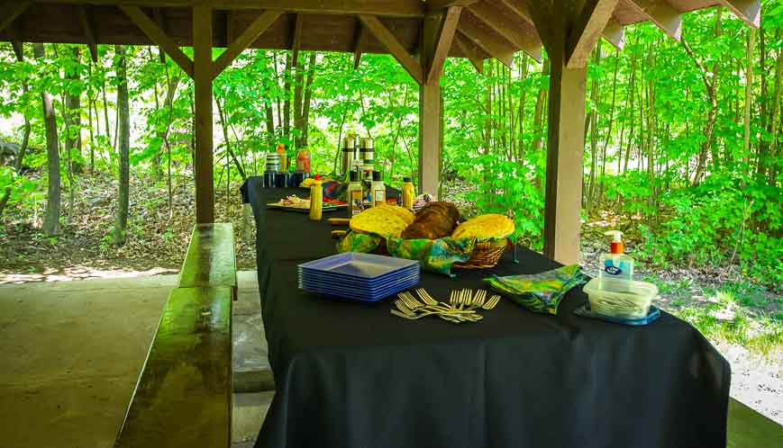 The 1000 Islands kayaking company serves a gourmet lunch
