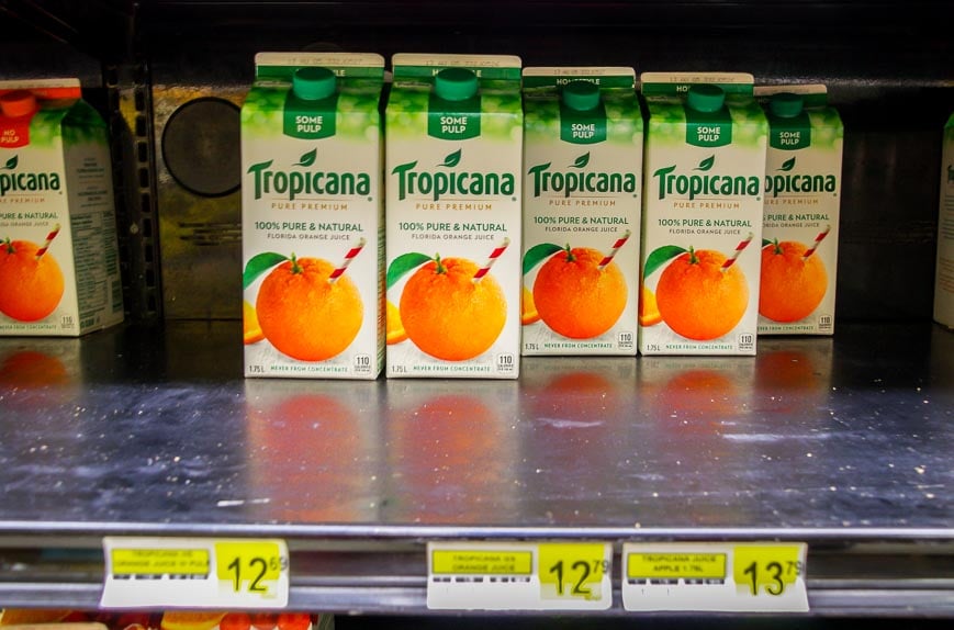 Orange juice for $12.79 would be a real treat in Iqaluit