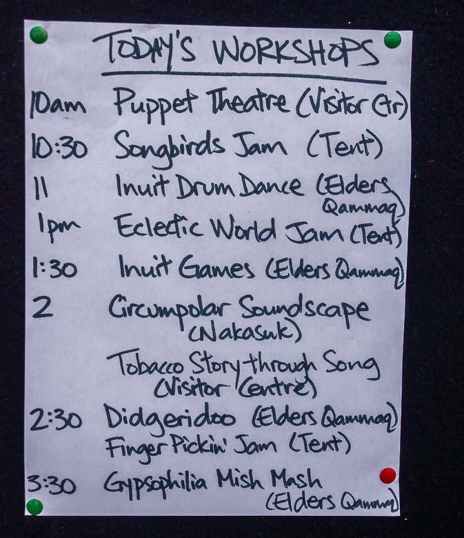 Some of the workshops on tap for the Canada Day weekend